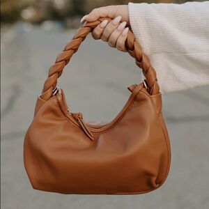 NWOT Billini Jovie Small Handbag with braided handle & removable crossbody strap